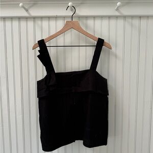 Sézane Bow Black Tank Top